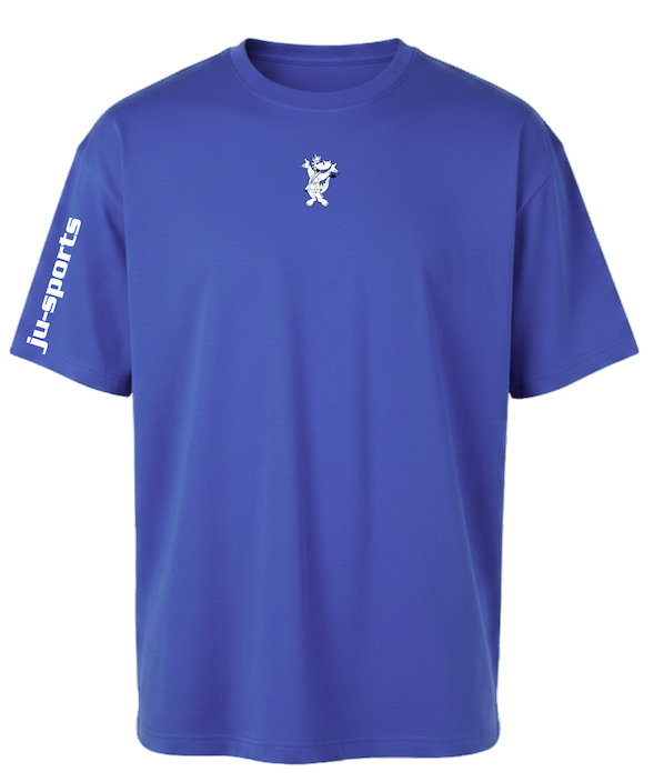 T-Shirt, Short sleeve, Blue, Crew neck, Logo print