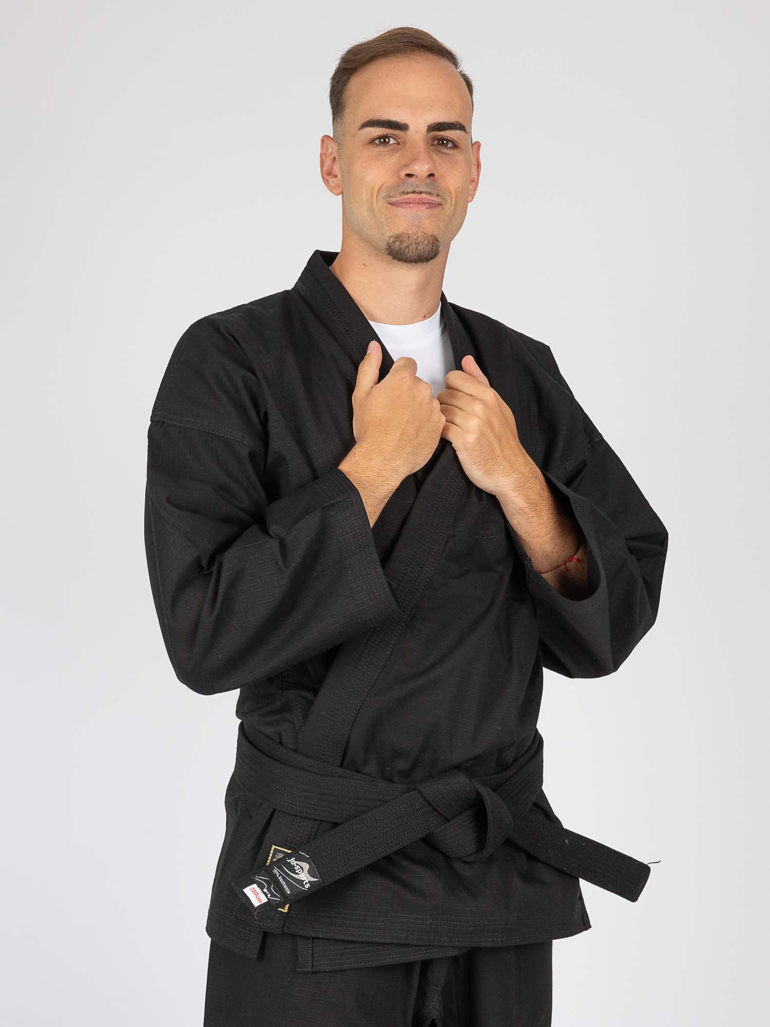 Kimono, Judo-gi, Schwarz, Gürtel, Schärpe