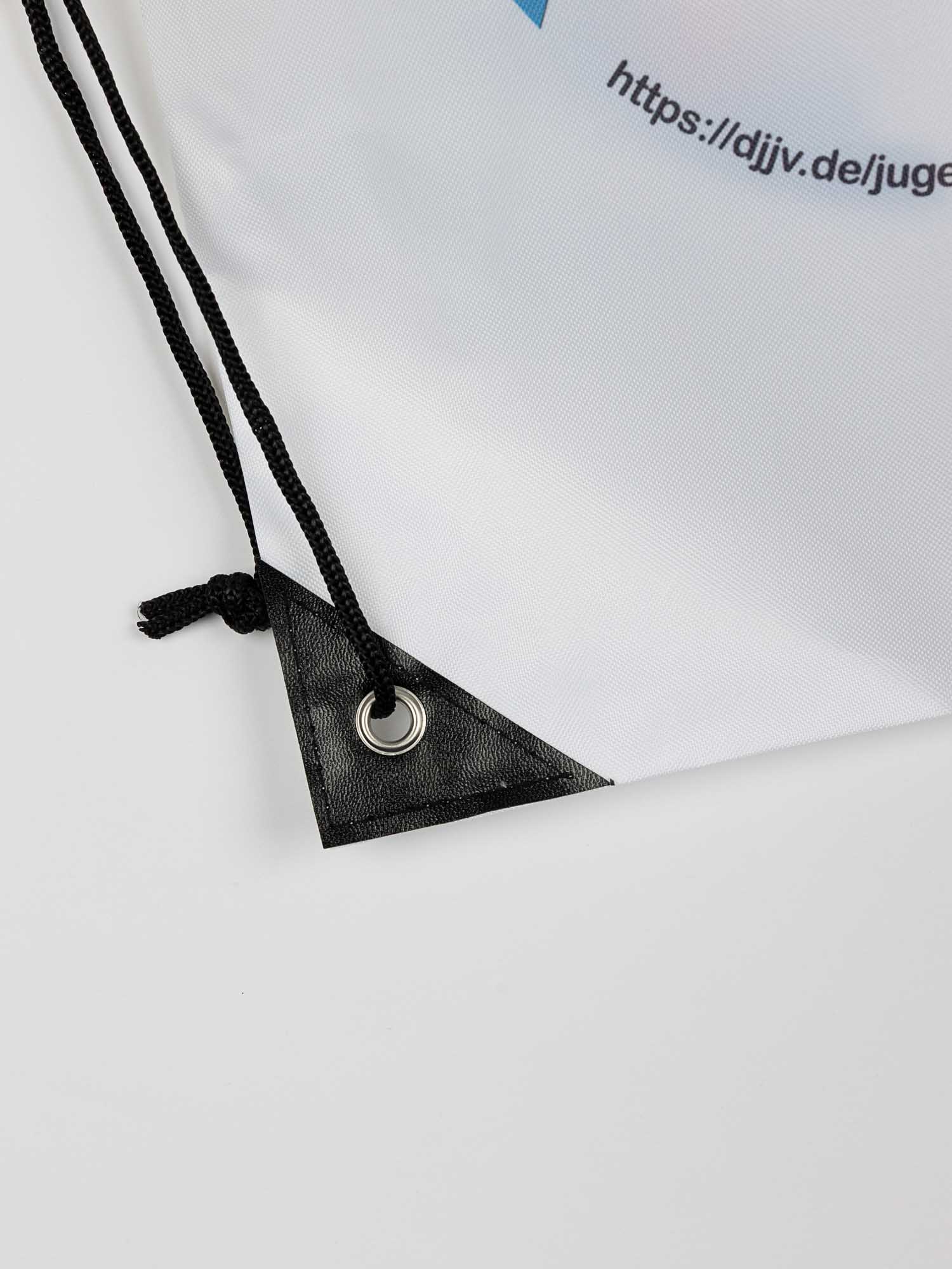 Tasche, Beutel, Kordelzug, Gurtband, Metall-Augenrand