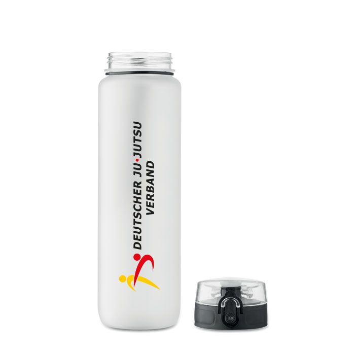 Wasserflasche, Trinkflasche, Aluminium, weiß, Verschluss