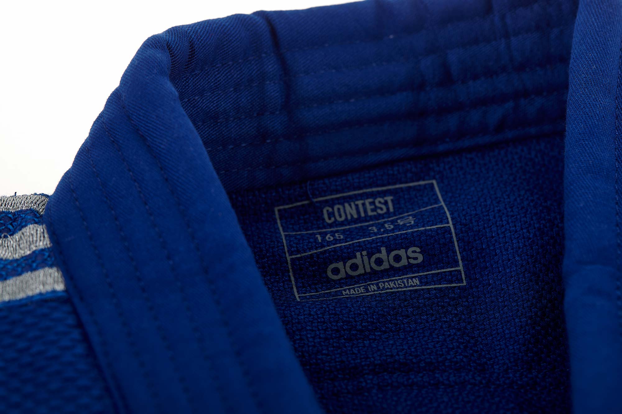 adidas Judo-Anzug Contest blau/silberne Streifen, J650B
