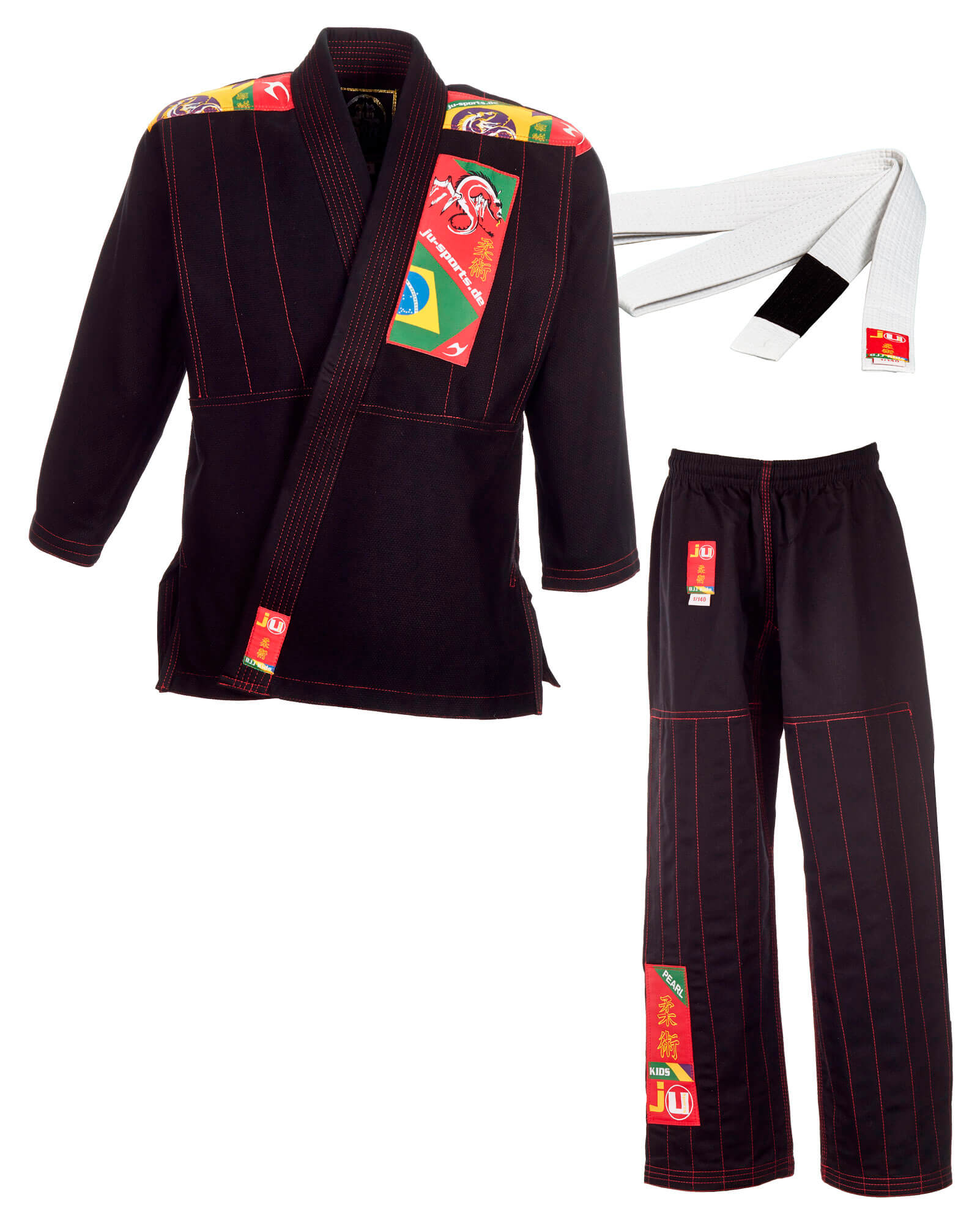Ju-Sports BJJ-Anzug Kids schwarz