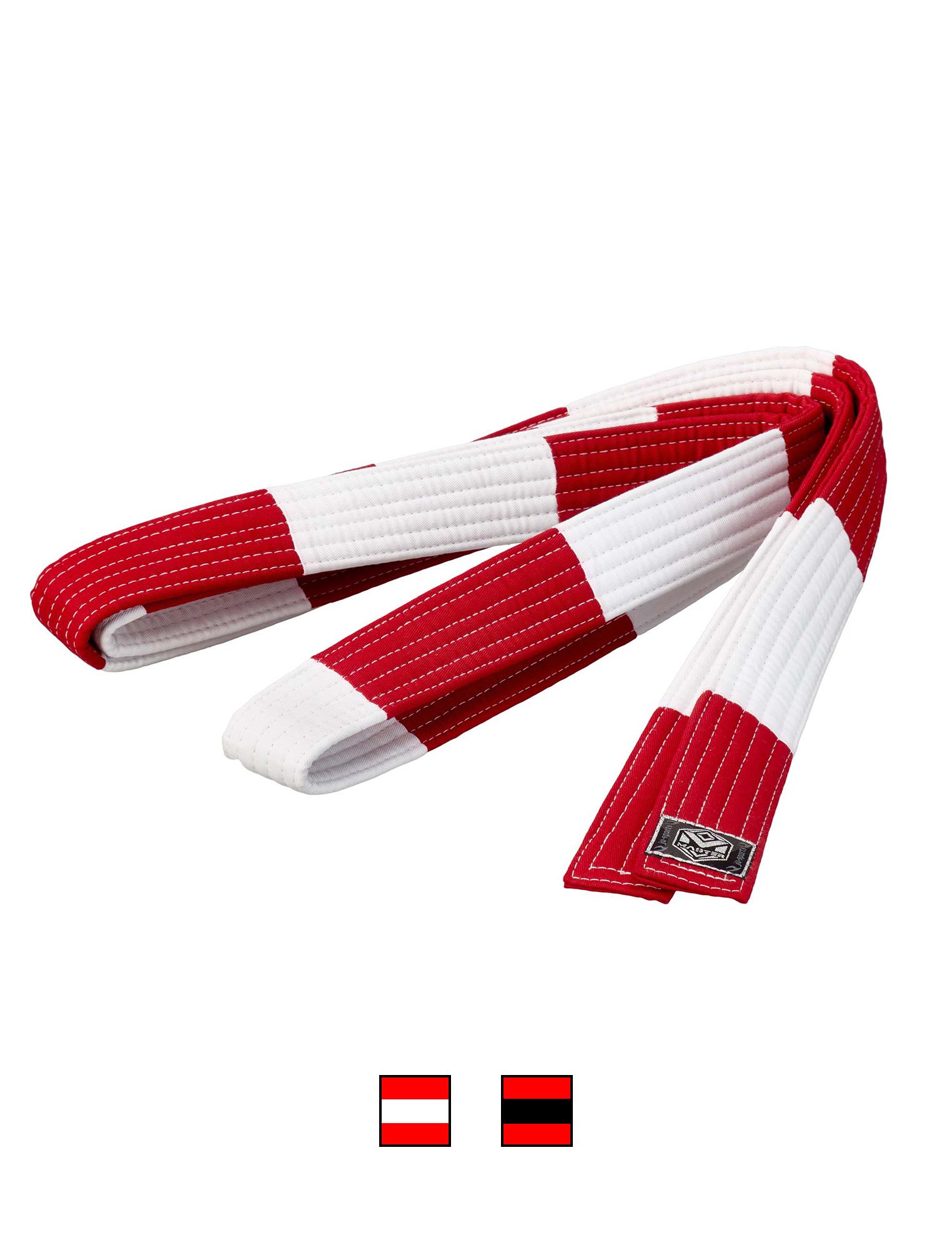 Ju-Sports Großmeistergürtel Master 7. Dan rot/weiß 4,5 cm
