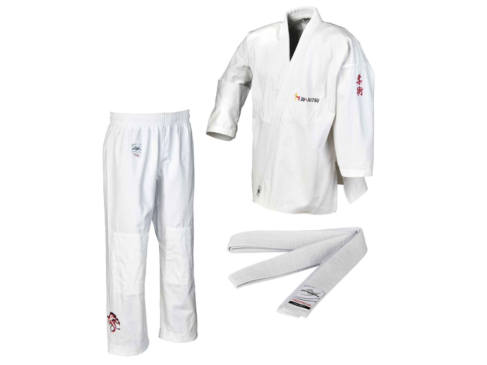 Judo Gi, Kimono, Weiße Gürtel-Set, Sportbekleidung, Jitsu